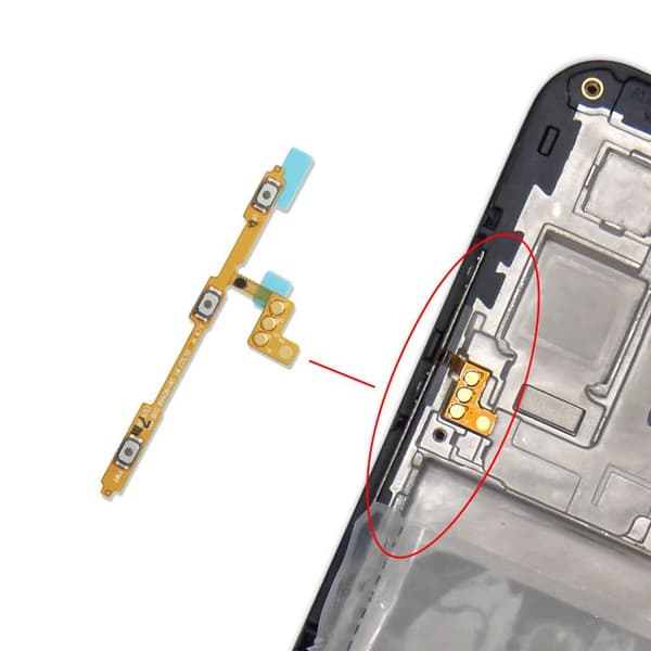 "Nappe til Power- og Volumenknapper til Galaxy A17 4G Flex Kabel Service Pack Samsung Orange" Apelsin