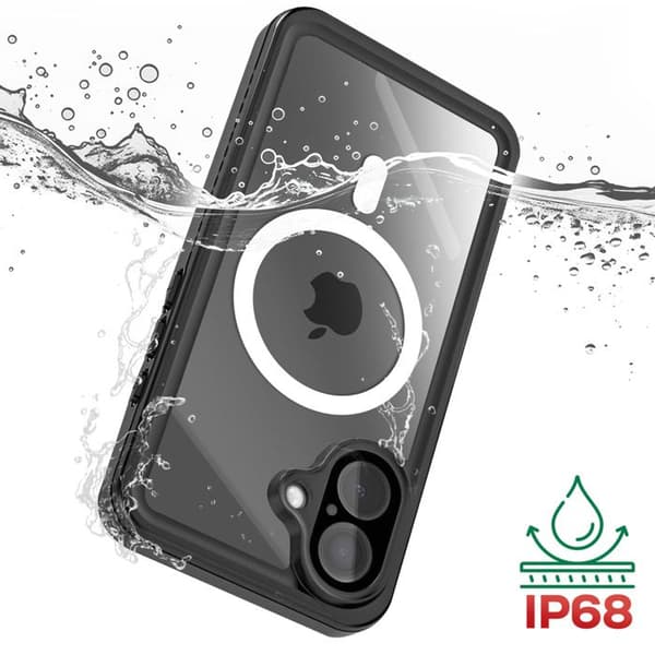 Skyddsfodral - REDPEPPER - iPhone 17 - Vattentät IP68 - Stötsäker 2m - Handrem inkluderad Svart