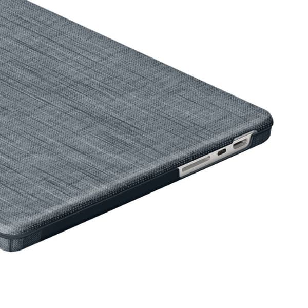 Fodral för MacBook Pro 16" - AVIZAR - Grått tyg - Fällbart magnetstöd - Ultratunt - Inbyggd ventilation Grå