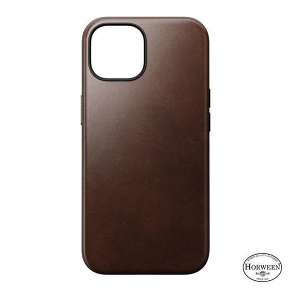 Nomad Coque Modern Horween Læder Taske til iPhone 15 Brun