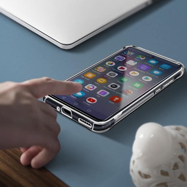 Skyddspaket för Samsung Galaxy S20 FE - AVIZAR - Mjukt fodral + genomskinligt härdat glas Transparent