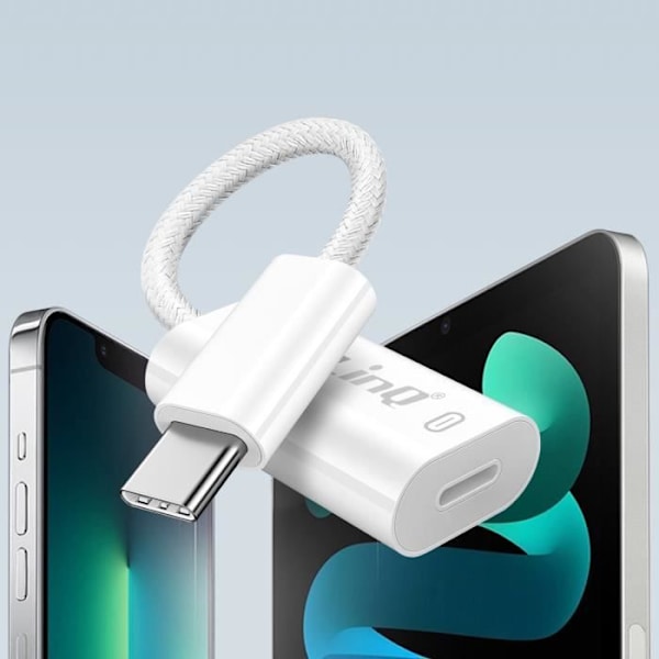 USB C - Lightning Adapter -pikalatausteho 60 W Toimitus LinQ White