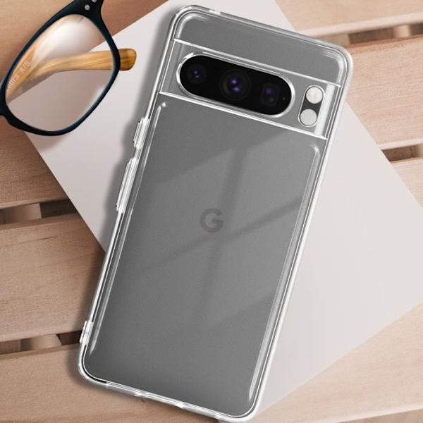 Smartphone Skal - AVIZAR - Classic Case - Mjuk Silikon - Transparent - Google Pixel 8 Pro Vit