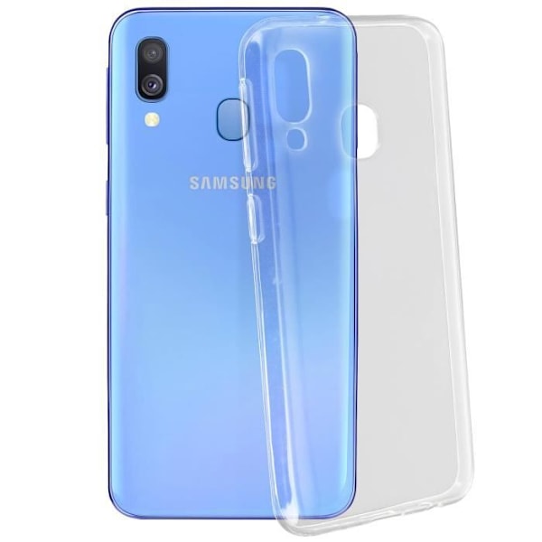 Coque - AVIZAR - Galaxy A40 - Silikon Gel - Ultra-Tunn - Ripskydd Klar vit