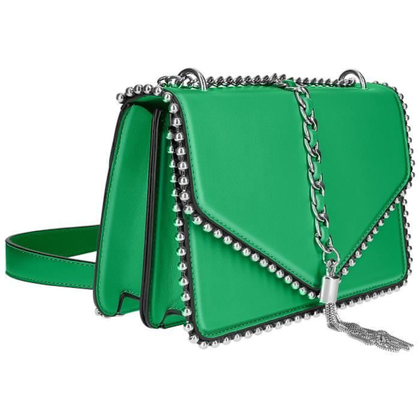 Håndtaske - GALLANTRY - Trendy med metalkædehåndtag - Grøn - Unisex - Magnetisk lukning Grön