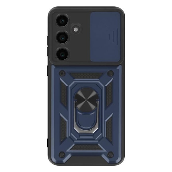 Coque för Samsung Galaxy S24 FE Med Ring Stöd Glidande Kameraskydd Mayaxess Nattblå Blå