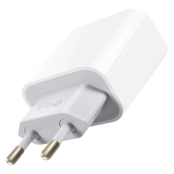 Triple USB vægoplader 15.5W kompakt format LinQ hvid Vit