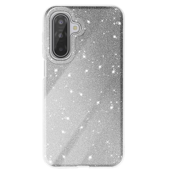 Cover - ADVARSEL - Galaxy A17 - Bi-Materiale - Glitrende Sølv - Elegant Beskyttelse Grå