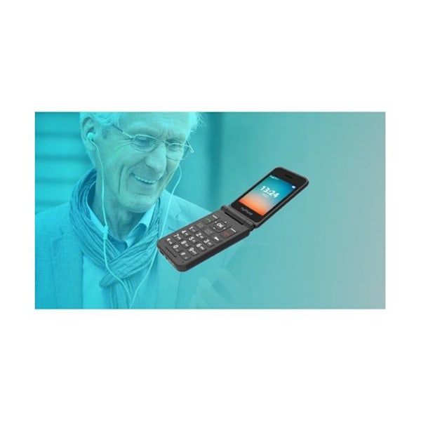 myPhone Flip LTE Mobiltelefon med Klap til Ældre Nødtast SOS 4G Volte Stort Batteri 1000 mAh op til 6 Dage uden Opladning