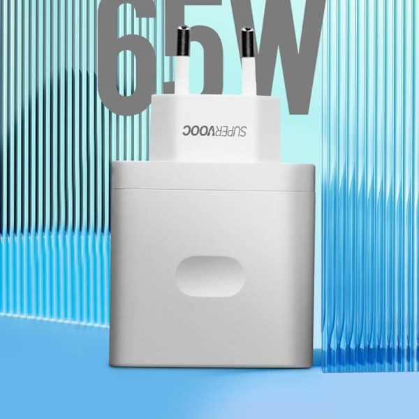 Oppo USB SuperVOOC 65W oplader + USB til USB-C kabel model VCA7GAEH