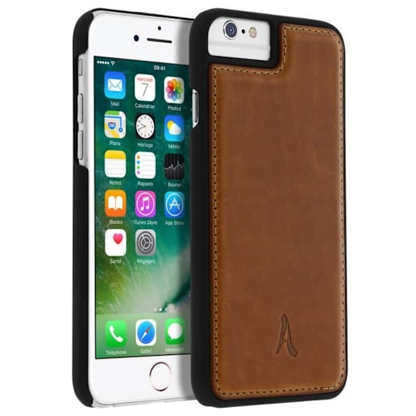 Coque iPhone 8 / 7 / 6S / 6 Hård Beskyttelse Ægte Læder Akashi Camel kamel