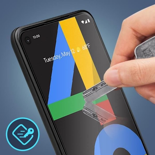 Glasbeskyttelse i hærdet glas - AVIZAR - Google Pixel 4A - Stødresistent - Ultra-tynd - Sort Svart