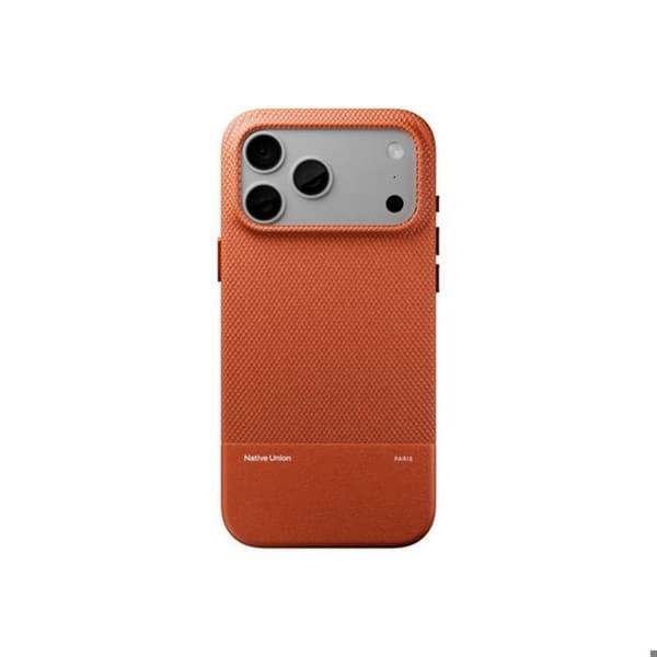 MagSafe-cover til iPhone 18 Pro, stødabsorberende med forstærket kant, Native Union Camel brun