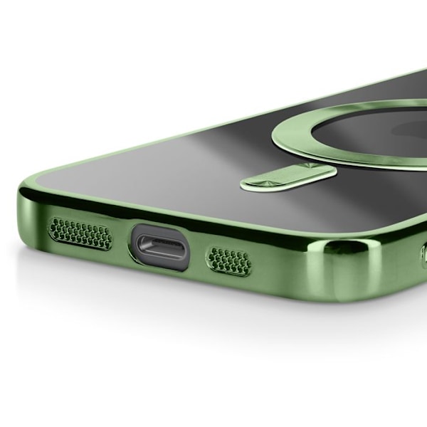 iPhone 16e Skal med Skyddad Kamera i Grönt Silikon Grön