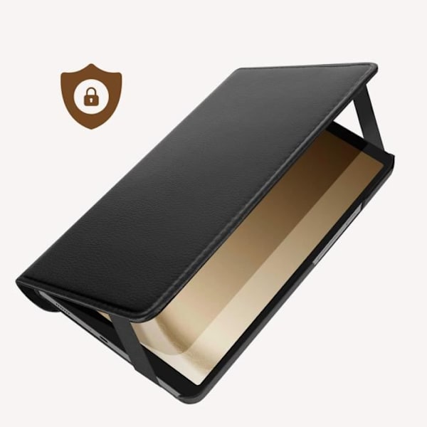 Suojakuori Samsung Galaxy Tab A9 -puhelimelle - AKASHI - Vaaka pystysuuntainen pyörivä teline - musta Svart