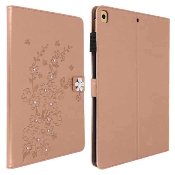 iPad 2020/2019 Fodral 10.2 Feature Video Support Tryckt design - Rose Gold