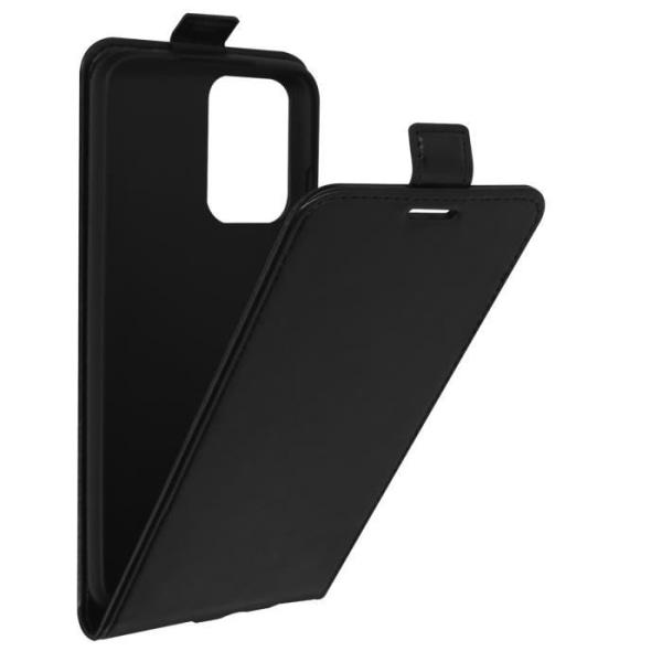 Kotelo - AVIZAR - Xiaomi Redmi 10 - Ekologinen nahka musta - Pystysuuntainen kannellinen kotelo - Integroitu korttipaikka Svart