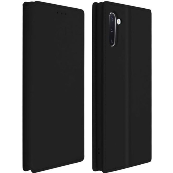 Smartphone taske - AVIZAR - Galaxy M51 - Folio Pung Etui - Øko-læder Sort - Støttefunktion Svart
