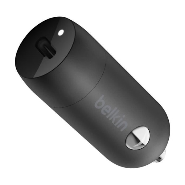 Belkin Svart USB C Power Delivery 30W Cigarette Lighter Laddare Certifierad av USB-IF Svart