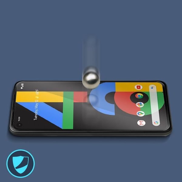 Karkaistu lasinäyttökalvo - AVIZAR - Google Pixel 4A - Iskunkestävä - Ultraohut - Musta Svart
