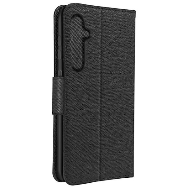 Cover til Samsung Galaxy S24 Flip Wallet Video Support Sort - AVIZAR - Semi-stiv - Syntetisk - Blandet Svart