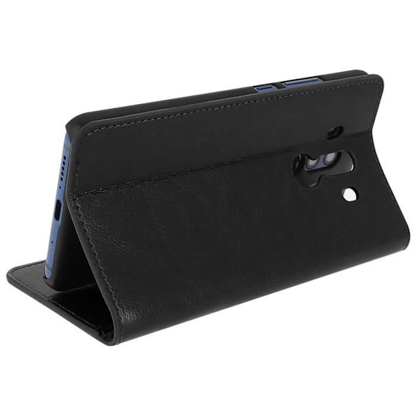 Etui - Huawei - Mate 10 Pro - Aito nahka - Lompakko - Videotuki-toiminto Svart