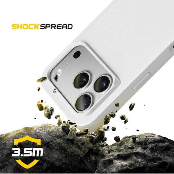 Skyddsfodral för iPhone 17 Pro Modell SolidX Stötsäker 3.5 m certifierad MIL-STD 810G Rhinoshield Vit Vit