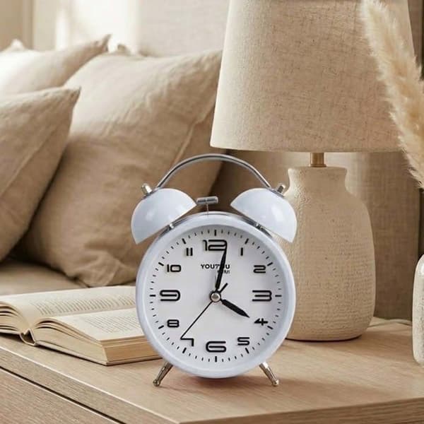 Bordur 12cm til Værelse Rund Format Dobbelt Klokke Elegant Hvid Vit