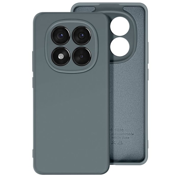 Coque för Redmi Note 14 Pro och 14 Pro Plus Semi-rigid Soft-touch Mörkgrå Grå