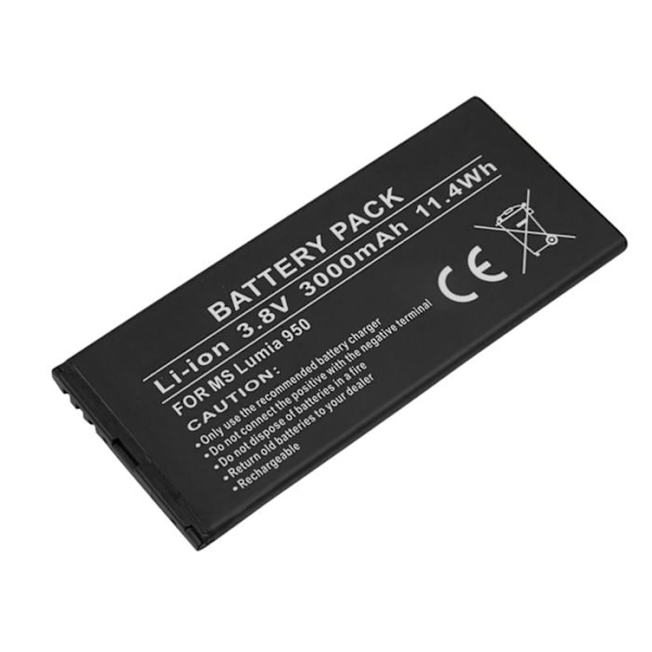 Ersättningsbatteri för Microsoft Lumia 950 Li-ion 3,8V 3000mAh 11,4Wh
