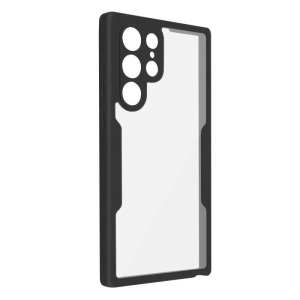 Samsung Galaxy S22 Ultra Cover - AVIZAR - Plexiglas Bagside - Polymer Front - Sort Svart