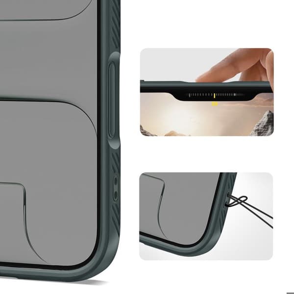 Coque til iPhone Air Model Liquid Air Blød Antiskrid Spigen SGP Mørkegrøn Grön