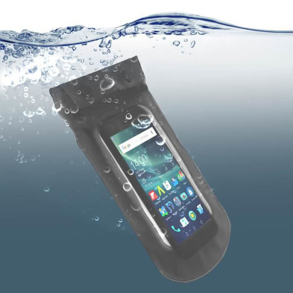 AVIZAR Vattentät Fodral - Universal - IP68 Skydd - Svart Touch Cover Svart