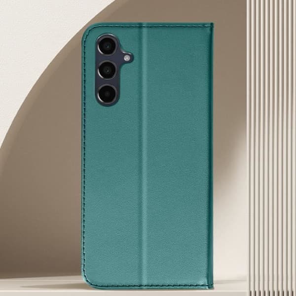 Etui - Samsung - Galaxy A16 - Vegansk läder - Magnetisk - Kortfack Grön