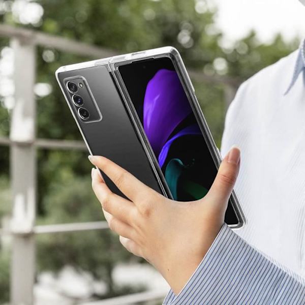 Samsung Galaxy Z Fold 2 Fodral Tunt Styvt skydd Kristall Transparent Vit