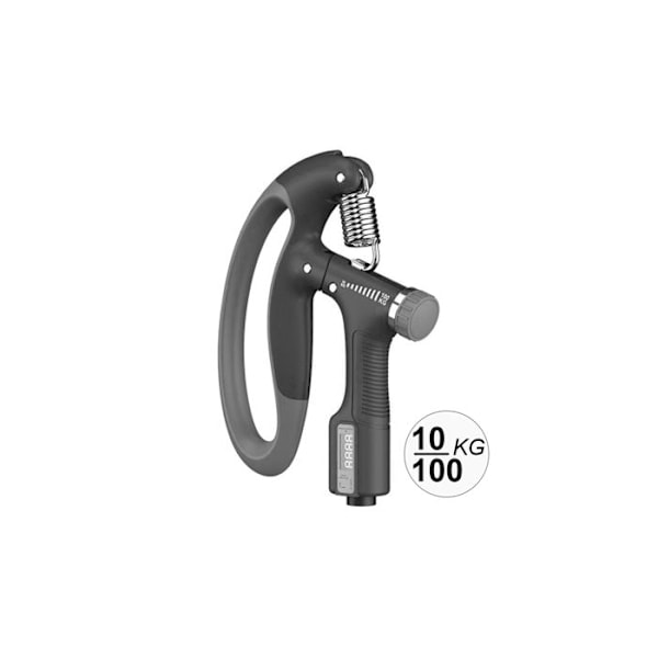 Träningsklämma - DF SPORTS - B206 - Justerbart motstånd 10-100KG - Digital räknare - Svart