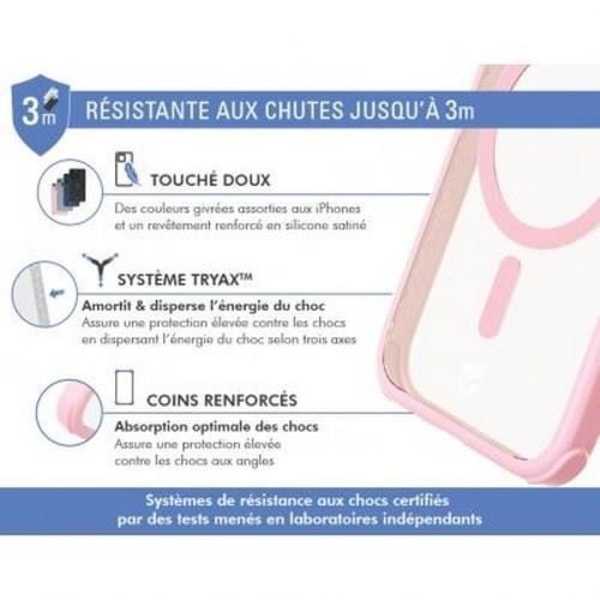 AIR FROST MagSafe -vahvistettu kotelo iPhone 15 Plus Force Case Pink -kotelolle Rosa