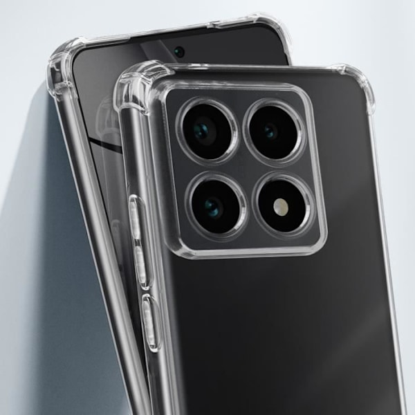 Skydd för Xiaomi 14T Pro Stötabsorberande Flexibel Förstärkta Kanter Transparent Transparent
