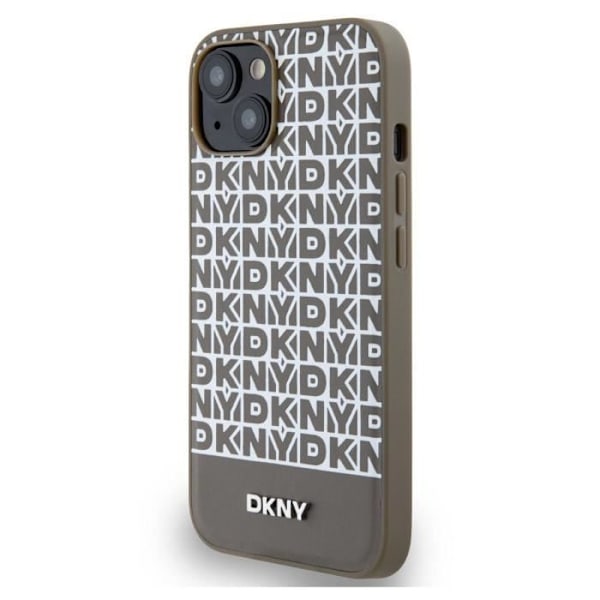 Skyddskåpa för iPhone 14 med MagSafe Nedre Band DKNY Brun kastanj