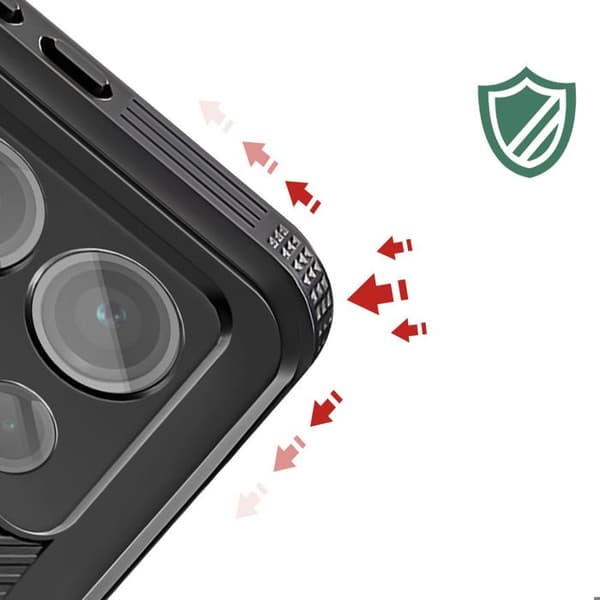 Skydd - REDPEPPER - Redmi Note 13 5G - Vattentålig IP68 - Silikon - Handrem Ingår Svart
