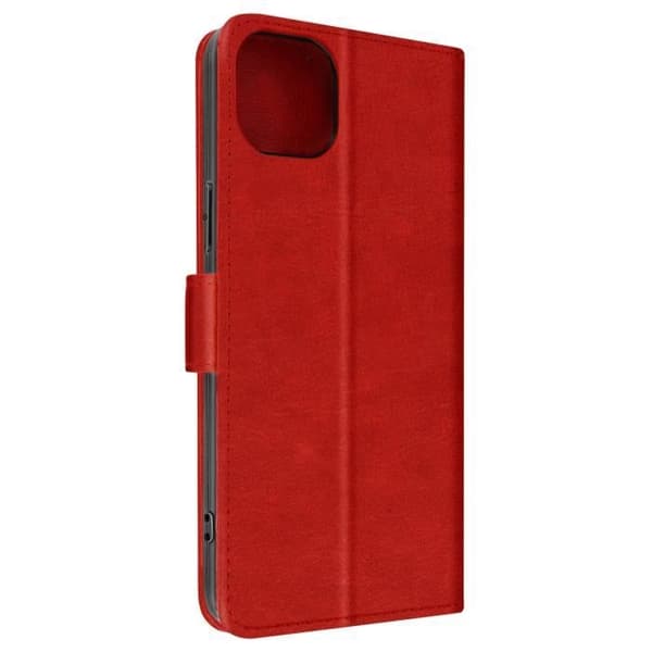iPhone 14 Plus Fodral - AVIZAR - Plånboksfodral - Röd - Videosupportfunktion Röd