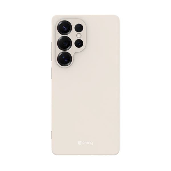 Coque - Crong - Galaxy S25 Ultra - Mjuk silikon - Mikrofiberfoder - Beige beige