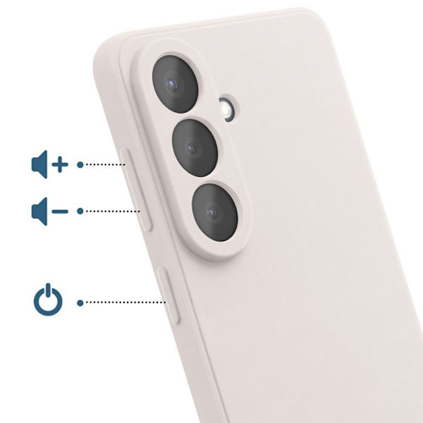 Silicone Soft-Touch Hætte til Galaxy S26 Hvid Vit