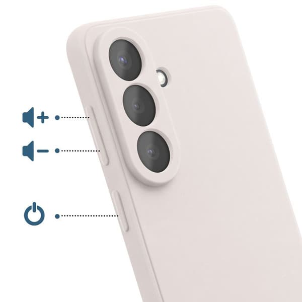 Silicone Soft-Touch-skal för Galaxy S26 i vitt Vit