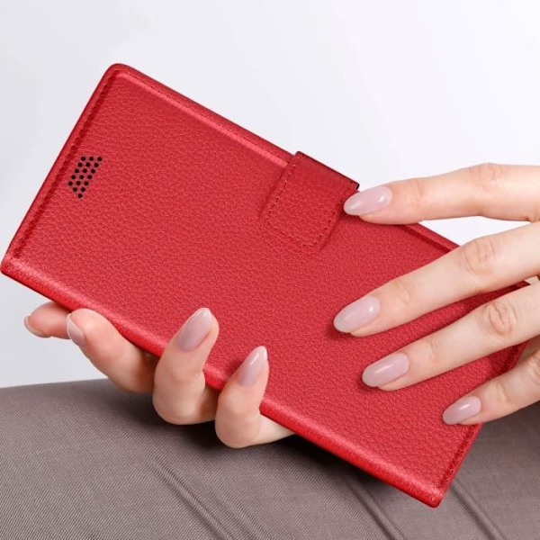 AVIZAR Taske til Motorola Edge 40 Neo - Rød - Flip Wallet Video Support Röd