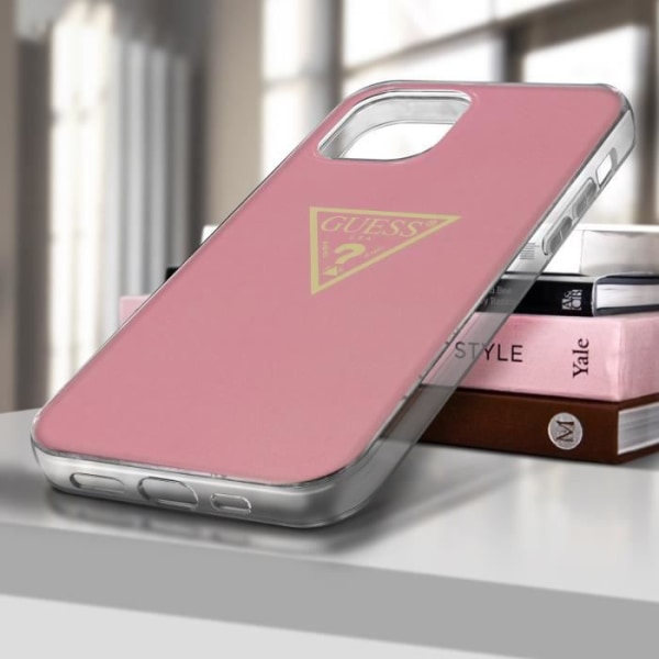 iPhone 12 Mini Hard Metallic Effect Case Guess Metallic Series Guess Pink