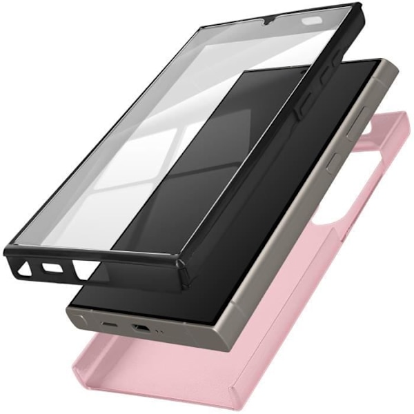Helt fodral till Samsung S24 Ultra - AVIZAR - Hårt - Mjukt - Champagnerosa Rosa