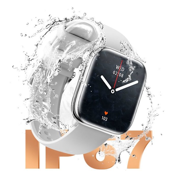 Smartwatch med hälsokontroll och Bluetooth-samtal, 7 dagars batteritid, myPhone, Grå Grå