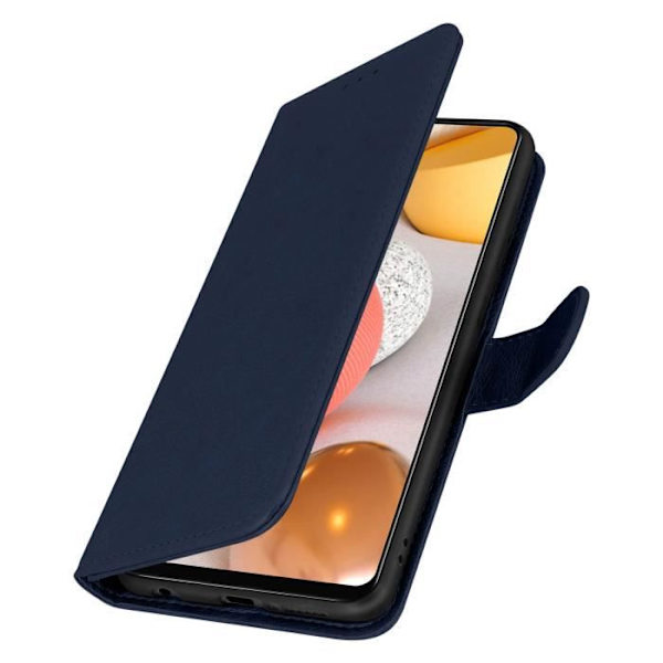 Fodral - AVIZAR - Galaxy A42 5G - Heltäckande korthållare - Stativfunktion - Nattblå midnattsblå