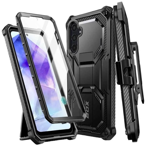 Carbon Case til Samsung Galaxy A55 Fuld beskyttelse Stødsikker I-Blason Sort Svart